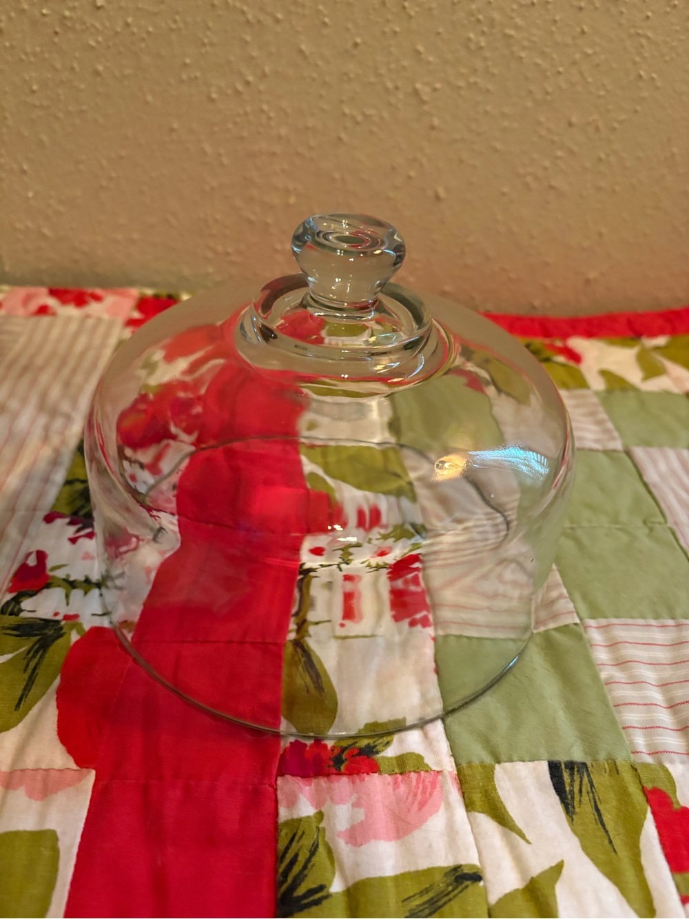 Vintage Clear Glass Cake Dome Cloche